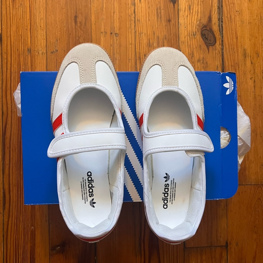 Adidas samba Mary Jane Kids White and red Sneakers